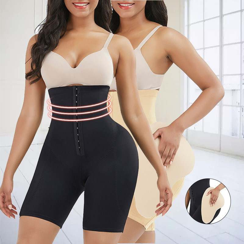 corset ab binder with hip padding to enhance curves with shapewear undergarments 